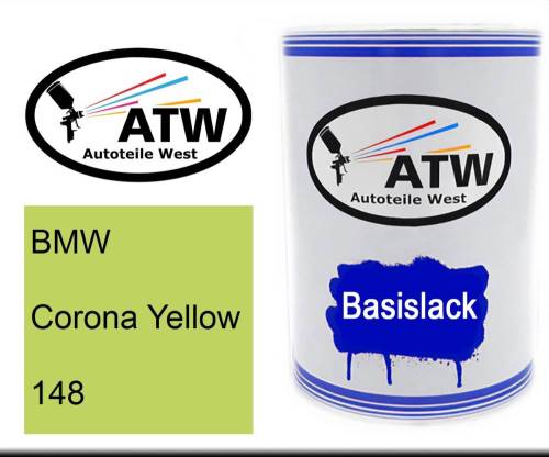 BMW, Corona Yellow, 148: 500ml Lackdose, von ATW Autoteile West.